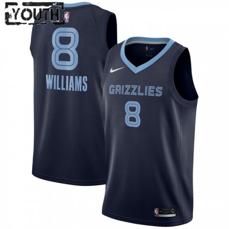 Memphis Grizzlies Zaire Williams 8 Nike 2022-23 Icon Edition Navy Pelipaidat Swingman - Lasten